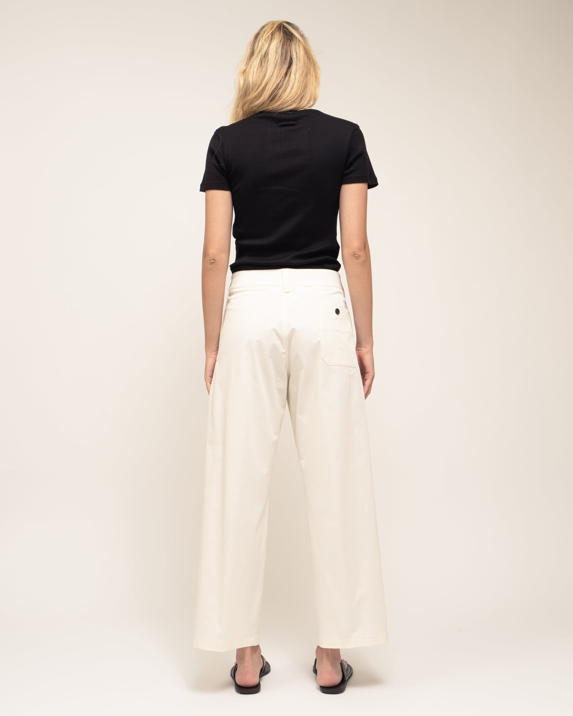 Due stretch gabardine culotte pants