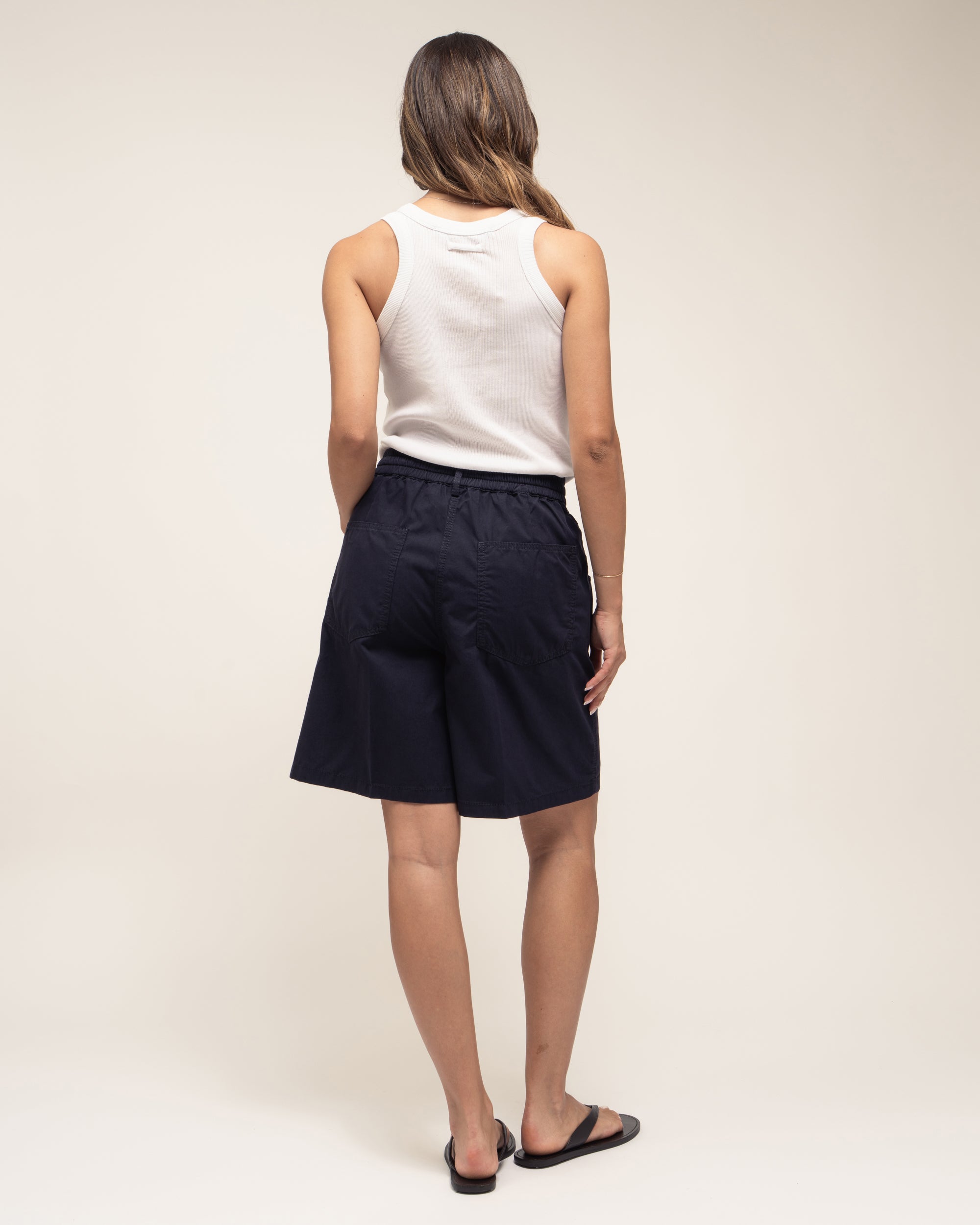 Herbie Technical Rib Drawstring Bermuda Shorts