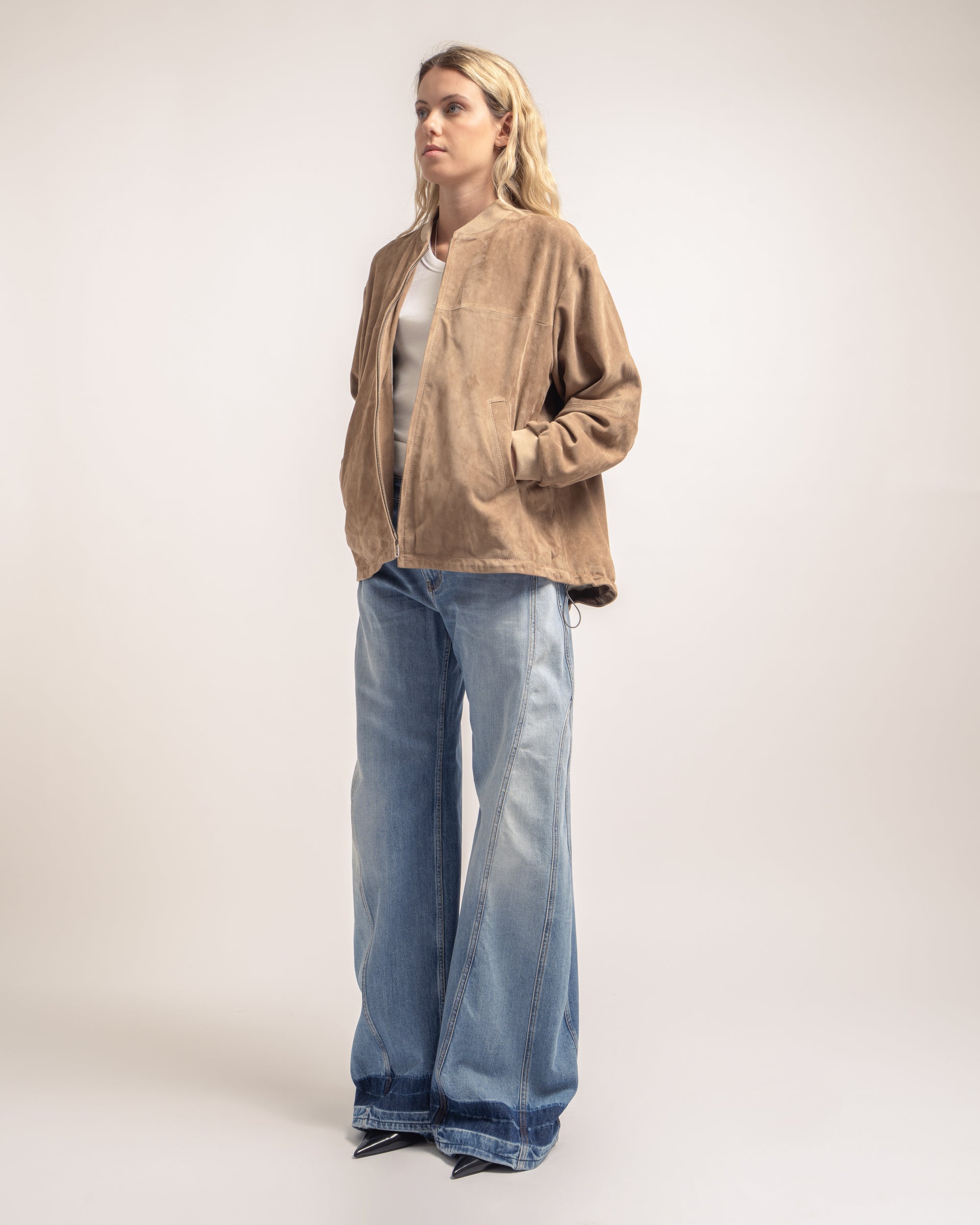Machine Suede Bomber Jacket