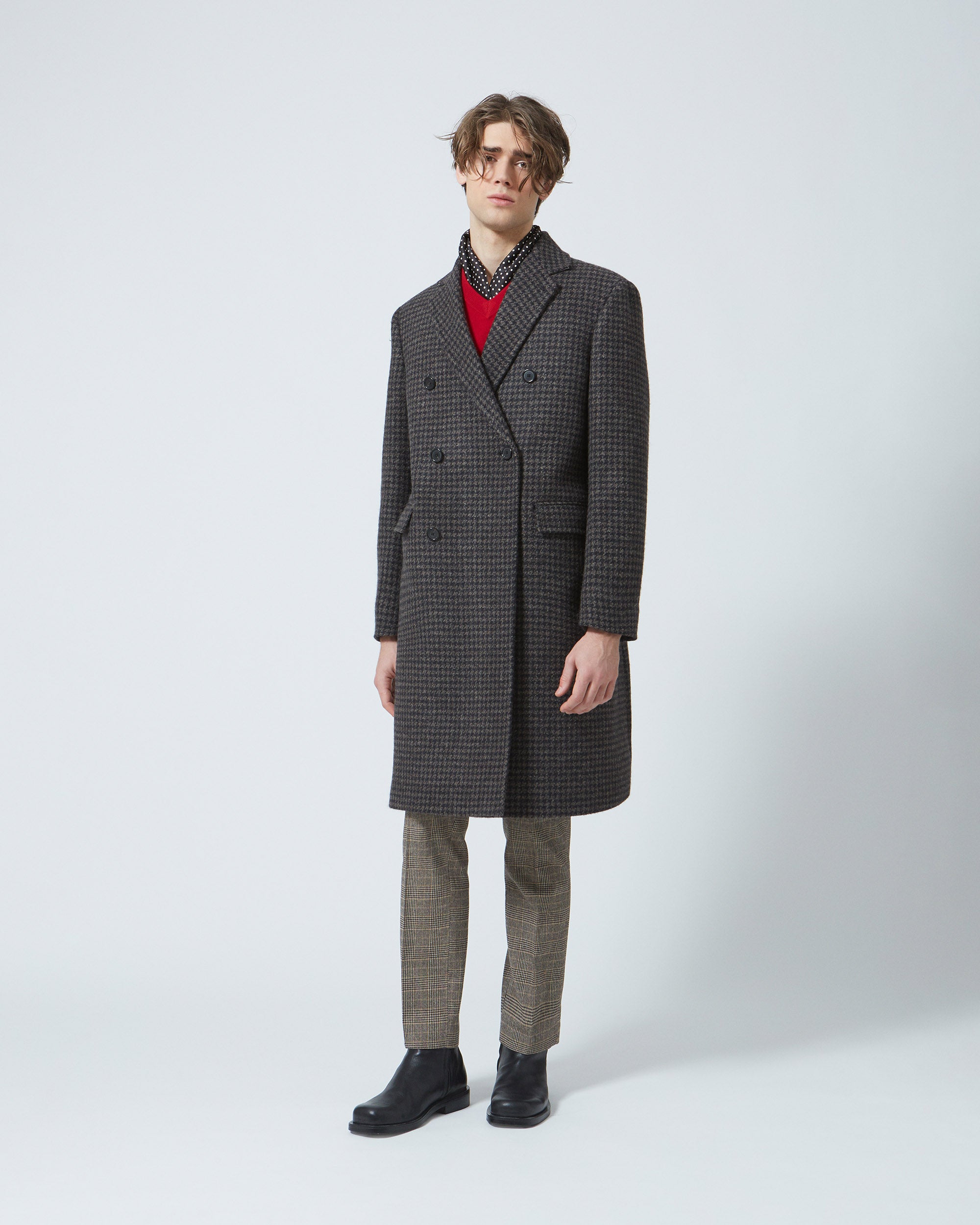 Mans cappotto doppiopetto