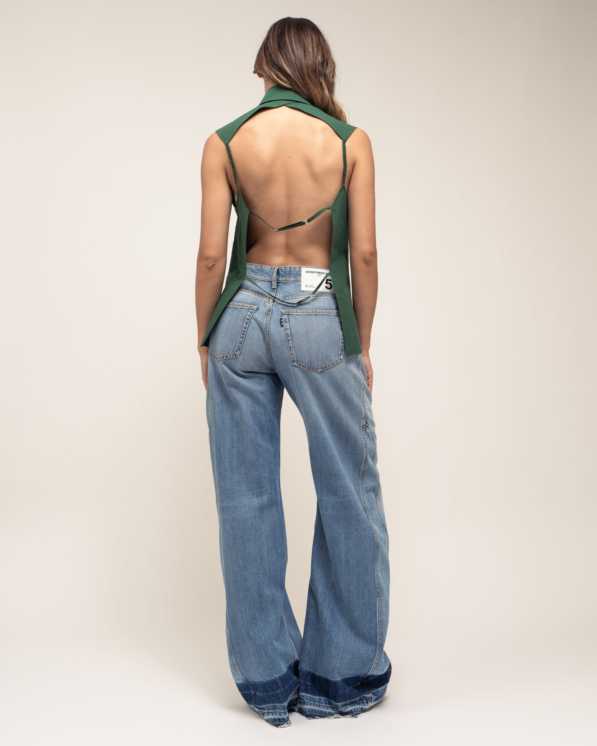 Millie poplin cut-out shirt